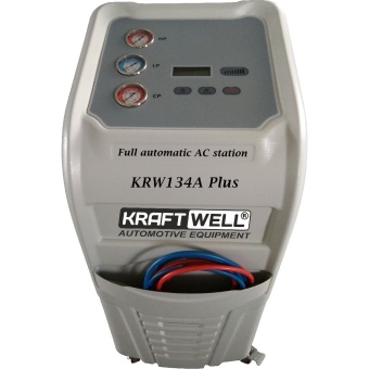 Станция автоматическая для заправки автомобильных кондиционеров KraftWell (КНР) арт. KRW134A Plus